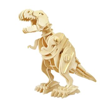 Modelo 3D T-rex de madeira com movimento e controlo de som | 85 peças - 1
