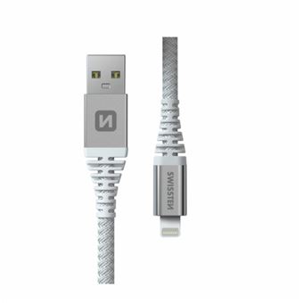 Cabo Swissten Kevlar USB - Lightning | 1.5m | Branco - 1