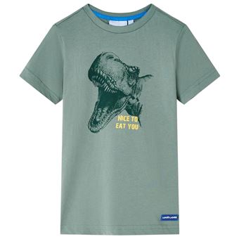 T-shirt para criança | vidaXL | caqui 140 | 9 a 10 anos - 1
