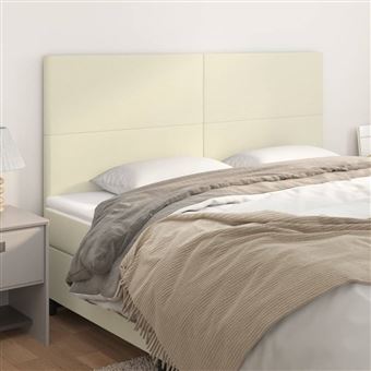 Cabeceira vidaXL | Creme | 180x5x118/128 cm | Couro Sintético - 1