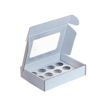 Caixa para 12 Brigadeiros com Janela e Divisória  La Bom Box | Pack 10 Unidades - Branco - 1