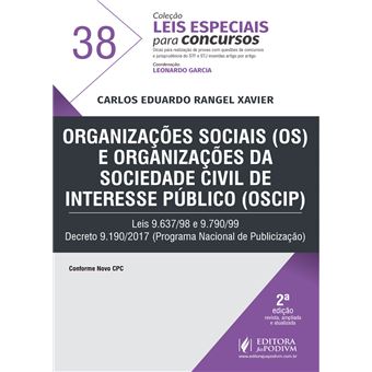 Organizações Sociais (OS) e Organizações da Sociedade Civil de Interesse Público (OSCIP): Leis 9.637/98 e 9.790/99 - Decreto 9.190/2017 (Programa Nacional da Publicização) - 1
