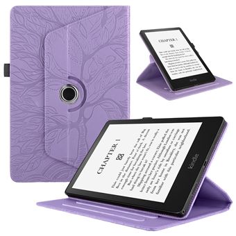 Capa Flip FOXDOCK para Kindle Paperwhite 7th Generation | Rotação de 360° | Suporte Vertical | Roxo - 1