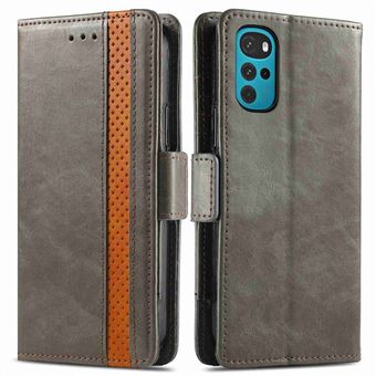 Capa PU CASENEO Função de bloqueio de RFID, à prova de queda com apoio para Motorola Moto G22/E32 4G/E32s 4G - cinza - 1