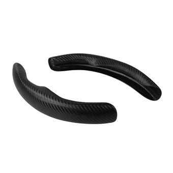 Tampa protetora do volante do carro feita de material ABS e textura de fibra de carbono V-REEL para Tesla Model 3/Y (2019-2023) | 2 Peças - 1