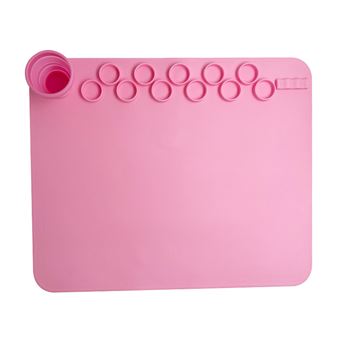 Tapete de pintura de silicone CO-Phénix Lavável e reutilizável para pintura, arte, barro e artesanato -A Rosa - 1