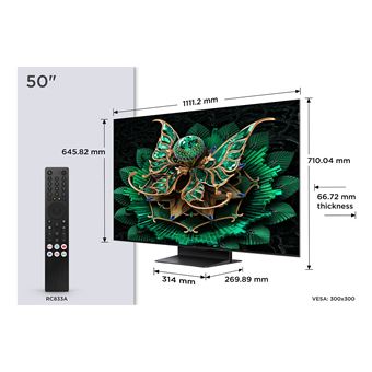 Smart TV TCL C7K 50C7K | QD-Mini LED | 4K UHD | 50'' | 127 cm | F - 1