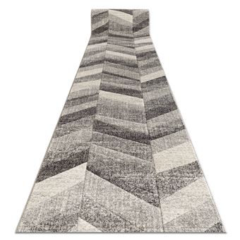 Passadeira RugsX Feel 5673/16811 | Espinha de Peixe | Cinzento / Antracite /Creme | 120 cm | 120X220 cm - 1