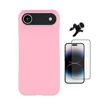 Kit Vidro Temperado + Capa Silicone Líquido + Suporte Magnético Reforçado PHONECARE para Apple iPhone 17 Air | Rosa - 1