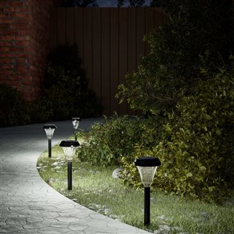 Luzes solares para caminhos com espigões vidaXL | 12 Peças | branco - 1