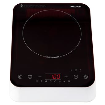 Placa Portátil de Indução MEDION MD 18490 | 2000 W | 1 Zona | Branco - 1