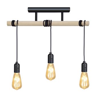Plafon Tosel Brooklyn | 70 cm | 3 Luzes - Madeira Natural - 1