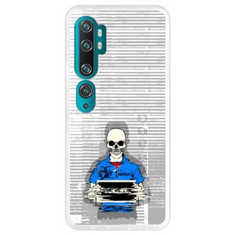 Capa Hapdey para Xiaomi Mi Note 10 - Note 10 Pro - CC9 Pro | Silicone Flexível em TPU | Design Esqueleto na prisão - Transparente