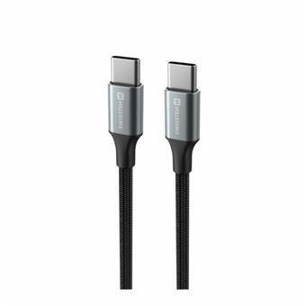 Cabo SWISSTEN Textile II USB-C - USB-C 1.5m | Preto - 1