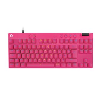 Teclado Gaming com Fios Logitech G PRO X TKL RAPID | Idioma: Francês | Rosa - 1