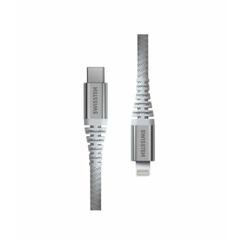 Cabo Swissten Kevlar USB-C - Lightning | 1.5m | Branco - 1