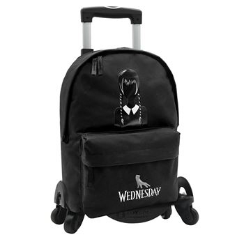 Mochila Trolley Americana DAM Wednesday com Compartimento para Laptop | 4 Rodas Multidirecionais | 31x18x42 cm | Preta - 1