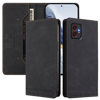 Capa FOXDOCK Tipo Carteira Flip para Samsung Galaxy Xcover 7 Pro com Bloqueio RFID | Fecho Magnético | Pele PU  | Preto - 1