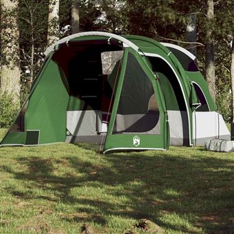 Tenda de campismo vidaXL | túnel para 4 pessoas impermeável verde - 1
