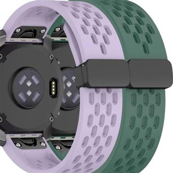 Pack 2x Bracelete Antiimpacto SnapFlow para Garmin Descent Mk2S Lavanda e Verde - 1