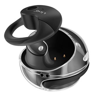 Auriculares Bluetooth LinQ | Design aberto com clip, microfone e controlo tátil | Preto - 1