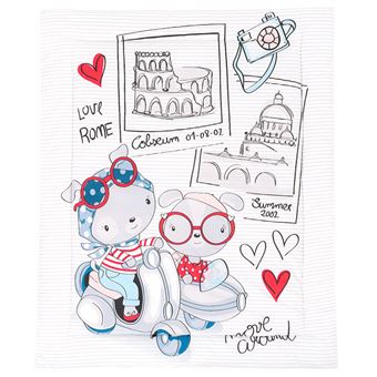 Manta de algodão Kikka Boo Love Rome | 90x110cm - 1