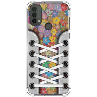Capa Tumundosmartphone de silicone anti-choque para motorola moto e40 design tênis 05 desenhos - 1