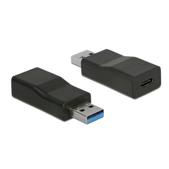 Cabo de interface/adaptador de género DeLOCK 65696 cable gender changer USB 3.1 Gen 2 Type-A USB 3.1 Gen 2 Type-C Preto - 1