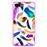 Capa Hapdey para iPhone 7 Plus - 8 Plus Design Penas Coloridas em Silicone Flexível e TPU Cor-de-Rosa_0