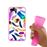 Capa Hapdey para iPhone 7 Plus - 8 Plus Design Penas Coloridas em Silicone Flexível e TPU Cor-de-Rosa_3