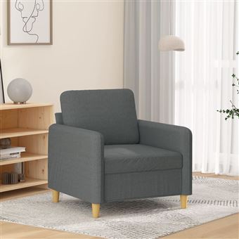 Poltrona vidaXL | 60 cm | tecido cinzento-escuro - 1