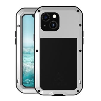 Capa Silicone LOVE MEI à Prova de Choque, à Prova de queda, à Prova de Poeira, híbrido prateado para iPhone 13 mini 5.4'' - 1
