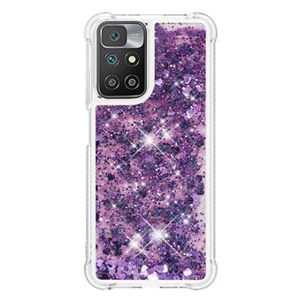 Capa e TPU Corações Roxos Escuros padrão de areia movediça brilhante para Xiaomi Redmi 10/Redmi 10 Prime - 1