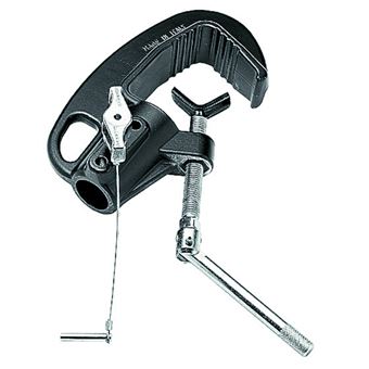 Manfrotto C100 grampo Braçadeira para cano 3,5 cm Preto, Prateado - 1