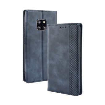 Capa FOXDOCK para Huawei Mate 20 Pro | Fecho Magnético | Estampado Vintage | Pele PU | Compartimentos para Cartões | Azul - 1