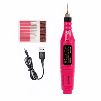 Lixa Elétrica de Unhas para Manicure e Pedicure Sanda SD-6338 | Rosa - 1