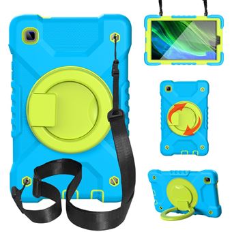 Capa e TPU com Suporte e Alça de ombro Azul/Verde grama Magunivers para Samsung Galaxy Tab A7 Lite 8.7 inch - 1