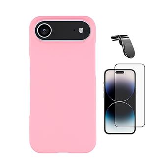 Kit Vidro Temperado + Capa Silicone Líquido + Suporte L PHONECARE para Apple iPhone 17 Air | Rosa - 1