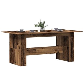 Mesa de jantar vidaXL | madeira antiga | 180x90x76 cm | madeira trabalhada - 1