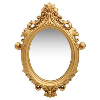 Espelho de parede estilo castelo vidaXL | 56x76 cm | dourado - 1