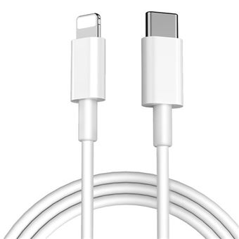 Cabo de Carregamento Gift4Me 100cm com Tecnologia PD e Certificado MFI Lightning - Type C para Apple iPhone 14 Plus - Branco - 1