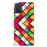 Capa Hapdey para Samsung Galaxy A71 | Silicone Flexível em TPU | Design Abstrato, quadrado mosaico geométrico moderno - Transparente_0