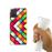 Capa Hapdey para Samsung Galaxy A71 | Silicone Flexível em TPU | Design Abstrato, quadrado mosaico geométrico moderno - Transparente_3
