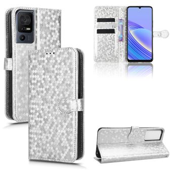 Capa FOXDOCK para TCL 40 SE | Fecho Magnético | TPU Macio | Compartimentos para Cartões | Prata - 1