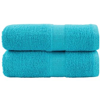 Toalhas de bidé premium vidaXL | 2 peças | 30x50 cm | 600 gsm algodão turquesa - 1