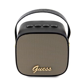 Coluna Compacta Guess | Bluetooth 5.3 | 5 W | Alça de Transporte em Pele 4G Design | Preto - 1