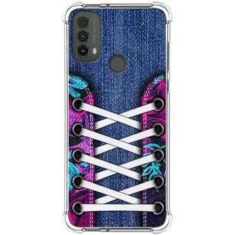 Capa Tumundosmartphone de silicone anti-choque para motorola moto e40 design tênis 06 desenhos - 1