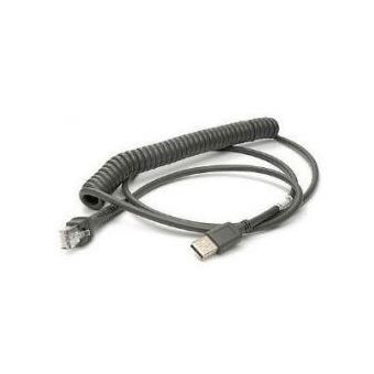 Cabo de interface/adaptador de género Zebra CBA-UF6-C12ZAR cable gender changer USB A RJ-45 Preto - 1