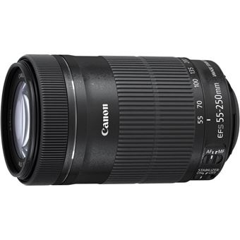 Canon EF-S 55-250mm f/4.0-5.6 IS STM + ET-63 + Lens Cloth SLR Lentes padrão Preto