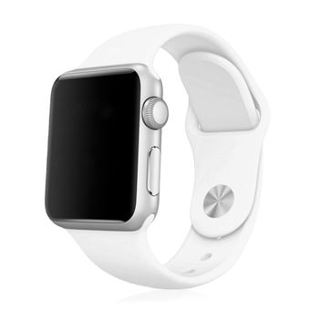 Bracelete de Silicone DAM Compatível com Apple Watch 38/40/41mm | Tamanho M/L - Branco - 1